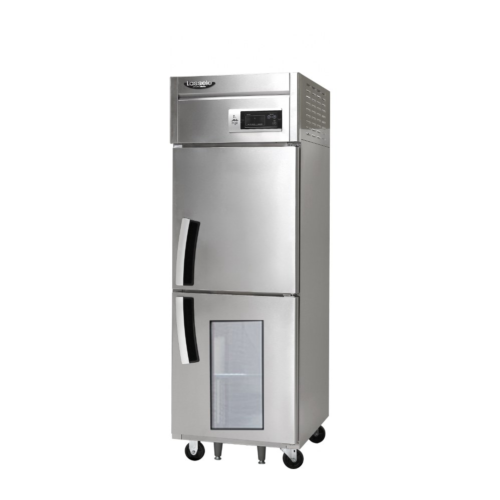 라셀르 직냉식 600L급 냉동1칸 냉장1칸 (유리도어1) LD-625RF-1G — 냉장고 중고 B급
