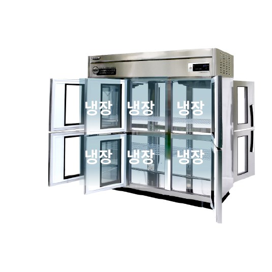 라셀르 간냉식 1700L급 냉장6칸 (양문형/유리도어6) LP-1665R-6G — 냉장고 중고 B급