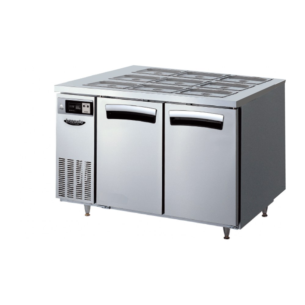 라셀르 간냉식 반찬형 1200 냉장2칸 테이블 LTB-1225R — 냉장고 중고 B급